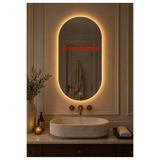 ER-KA DİZAYN 2 TARAFI OVAL DOKUNMATİK AYNA Led'li Lavabo & Banyo Aynası (DİMMER ÖZELLİKLİ)