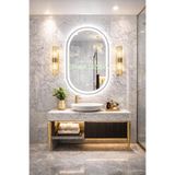 ER-KA DİZAYN DOUBLE Kumlamalı Dokunmatik Lavabo & Banyo Aynası (Dokunmatik Sensörlü DİMMER ÖZELLİK)