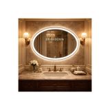 ER-KA DİZAYN ELİPS KUMLAMALI Led'li MAKYAJ AYNASI Lavabo&Banyo Aynası (Dokunmatik Sensörlü DİMMER ÖZEL.)