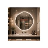 ER-KA DİZAYN LoftToch Asimetrik Buğu Çözücülü Dokunmatik Ledli Ayna Buğulanmayan Duş Aynası Buhar Tutmayan Banyo Aynası Buğu Önleyicili LED Aynalar