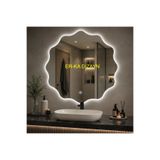 ER-KA DİZAYN Luna Bloom Ay Çiçeği Ayna Dokunmatik Ledli Ayna Led'li Lavabo & Banyo Aynası Işıklı Ayna *Dokunmatik DİMMER ÖZELLİKLİ*