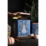 ER024-U9 Tales Cinderella Desenli Kare Metal Saklama Kabı 12X12 cm