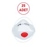 ERA Maske 1310V FFP3 NR Ventilli Maske 25 Adet Yüksek Filtrasyon Toz Gaz ve Partikül Koruma