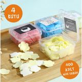 Era Sabun 4'lü Paket 400 Adet Seyahat ve Kamp İçin Taşınabilir Mini Parfümlü Elde Eriyen Kağıt Sabun