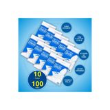 ERA TANITIM 10 Paket 100 Kullanım Klozet Kapağı Örtüsü Biyobozunur (Suda Çözünür) Tek Kullanımlık seyahat kamp okul hastane