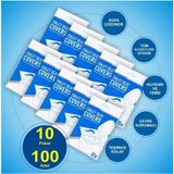 ERA TANITIM 10 Paket 100'lü Klozet Kapağı Örtüsü Biyobozunur (Suda Çözünür) Tek Kullanımlık kamp okul hastane