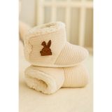 eradkids Premıum Örme Peluş Bebek Tüylü Kaymaz Taban Patik 0-9 Ay Panduf / Ev Botu