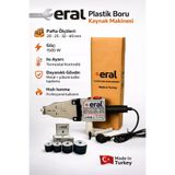 Eral PPRC Plastik Boru Kaynak Makinesi 1500 WATT EKONOMİ SERİ PAFTA TAKIMI (20-25-32-40 mm ) KARTON KUTU