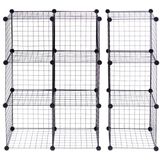Eramaix DIY 12 tel Cube rafların GRID Organizer elbise dolabı Organizer kitaplık ayakkabı