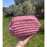 Eranura Mysey Kadın Pembe Işıltılı Clutch Portföy Çanta