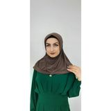Erasra Class Takmatik Hazır Esarp Hijap Kahve Renk