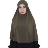Erasra Class Tek Parca Pratik Büyük Hazır Eşarp Hijap Haki Yeşili Namaz Örtüsü