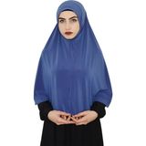 Erasra Class Tek Parca Pratik Büyük Hazır Esarp Hijap Indigo Renk Namaz Örtüsü - İndigo
