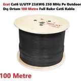 Erat DMP1ER2552IHBUU185 Cat6 Pe Dış Ortam Bakır Cat6 Kablo 100 Metre