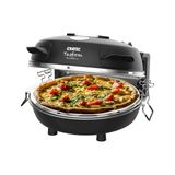 ERATEC - Pizza fırını, SET-PM-27. 400°C'ye kadar sıcaklık, 5 pişirme kademesi, pizza 4 dakika hazır, aksesuarlar dahil: 32 cm ateşe dayanıklı taş plaka, XXL tava eklentisi, pizza küreği, pizza kesici.