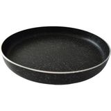 Erato Taşfırınım Granit Kaplama Alüminyum Yuvarlak Siyah Pizza Makinesi Tepsisi 28,5 cm * 3,5 cm