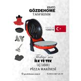 Erato Taşfırınım Pizza Makinesi, Lahmacun Makinesi Doğal Taş Fırın - Timer - 400 C. - Kırmızı