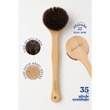 ERATOS %100 At Kılı Banyo Fırçası – Doğal Kayın Ağacı – Uzun Saplı 35 cm – Kuru Fırçalama & Peeling