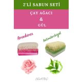 ERATOS Doğal Sabun Seti - Kabak Lifli Çay Ağacı & Gül