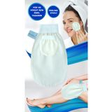 Eratos Ipek Banyo Duş Kesesi Seti- %100 Floş Ipek Kese-Vücut Ve Yüz Peelingi Için Ikili Set-