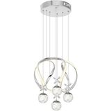 Eray Aydınlatma 1625-40 Kr 4 Toplu Krom LED Avize(Beyaz Işık -Sarı Işık - Gün Işığı)