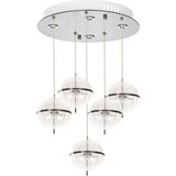Eray Aydınlatma 8265-4+1 5li Krom Sarkıt LED Avize