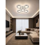 Eray Aydınlatma A017-4+1 Krom Dimmer Kumandalı LED Avize - 5