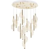 Eray Aydınlatma P7077-10 10LU Sarkıt LED Avize(Beyaz Işık -Sarı Işık - Gün Işığı) - Gold