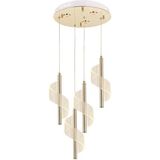 Eray Aydınlatma P7077-3+1 4lü Sarkıt LED Avize(Beyaz Işık -Sarı Işık - Gün Işığı) - Gold