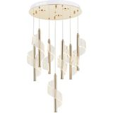 Eray Aydınlatma P7077-6+1 7li Sarkıt LED Avize(Beyaz Işık -Sarı Işık - Gün Işığı) - Gold