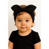 Eray Kids Kız Çocuk Fiyonklu Ribana Günlük Bandana 3'lü Takım (1-5 Yaş) - Siyah - Beyaz - Bej