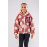 Eray Kids Kız Çocuk Papatya Desenli Polar Ceket (9-10 -11-12Y) - Kiremit - 10 Yaş