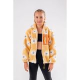 Eray Kids Kız Çocuk Papatya Desenli Polar Ceket (9-10 -11-12Y) - Sarı - 12 Yaş