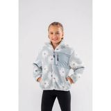 Eray Kids Kız Çocuk Papatya Desenli Polar Ceket (9-10 -11-12Y) - Su Yeşili - 10 Yaş