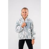 Eray Kids Kız Çocuk Papatya Desenli Polar Ceket (9-10 -11-12Y) - Su Yeşili - 11 Yaş