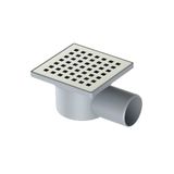 EraycanYapıMarket Krom Izgaralı Yer Süzgeç Yer Sifonu 10*10 Cm Yandan 32 Ki Çıkış