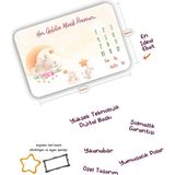 Erays Home Bebek Hediye Aylık Fotoğraf Anı Battaniyesi, Kız Bebek Yeni Doğan Baby Shower Doğum - Bej - Krem