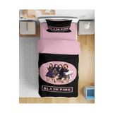 Erays Home Black Pink 3d Baskılı Tek Kişilik Çarşafsız Genç Çocuk Kız Nevresim Takımı