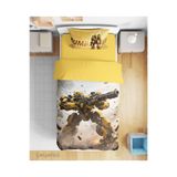 Erays Home Bumblebee Transformers Desenli 3D Dijital Baskılı Tek Kişilik Çarşafsız Erkek Çocuk Nevresim Takımı