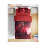 Erays Home Cristiano Ronaldo Desenli 3D Dijital Baskılı Tek Kişilik Genç Erkek Çocuk Futbol Nevresim Takımı