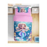 Erays Home Deniz Kızı Mermaid 2026 3D Dijital Baskılı Tek Kişilik Kız Çocuk Nevresim Takımı