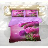 Erays Home Erayshome Aster Sonbahar Çiçegi 3D Çift Kişilik Nevresim Takımı - 200 x 220 cm - Pembe