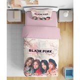 Erays Home Erayshome Black Pink 3D Tek Kişilik Çarşafsız Nevresim Takımı - Pembe - Krem - 160 x 220 cm