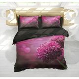 Erays Home Erayshome Dahlia Sonbahar Çiçek 3D Çift Kişilik Nevresim Takımı - 200 x 220 cm - Siyah
