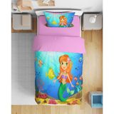 Erays Home Erayshome Deniz Kızı 3d Tek Kişilik Nevresim Takımı - 160 x 220 cm - Mavi