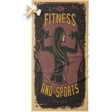 Erays Home Erayshome Dijital Baskılı Spor Fitness Havlusu 50X100 cm %100 Pamuk - 50 x 100 cm - Kırmızı - Siyah