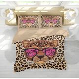 Erays Home Leopars 3D Çift Kişilik Nevresim Takımı - 200 x 220 cm - Açık Kahverengi