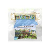 Erays Home Mine Craft 3d Dijital Baskılı Çift Kişilik Erkek Çocuk Nevresim Takımı Nevresim Seti