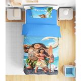 Erays Home Moana Baskılı 3D Baskılı Tek Kişilik Erkek Çocuk Nevresim Takımı - Mavi - 160 x 220 cm