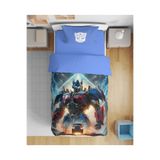 Erays Home Optimus Prime Transformers Desenli 3D Dijital Baskılı Tek Kişilik Erkek Çocuk Nevresim Takımı